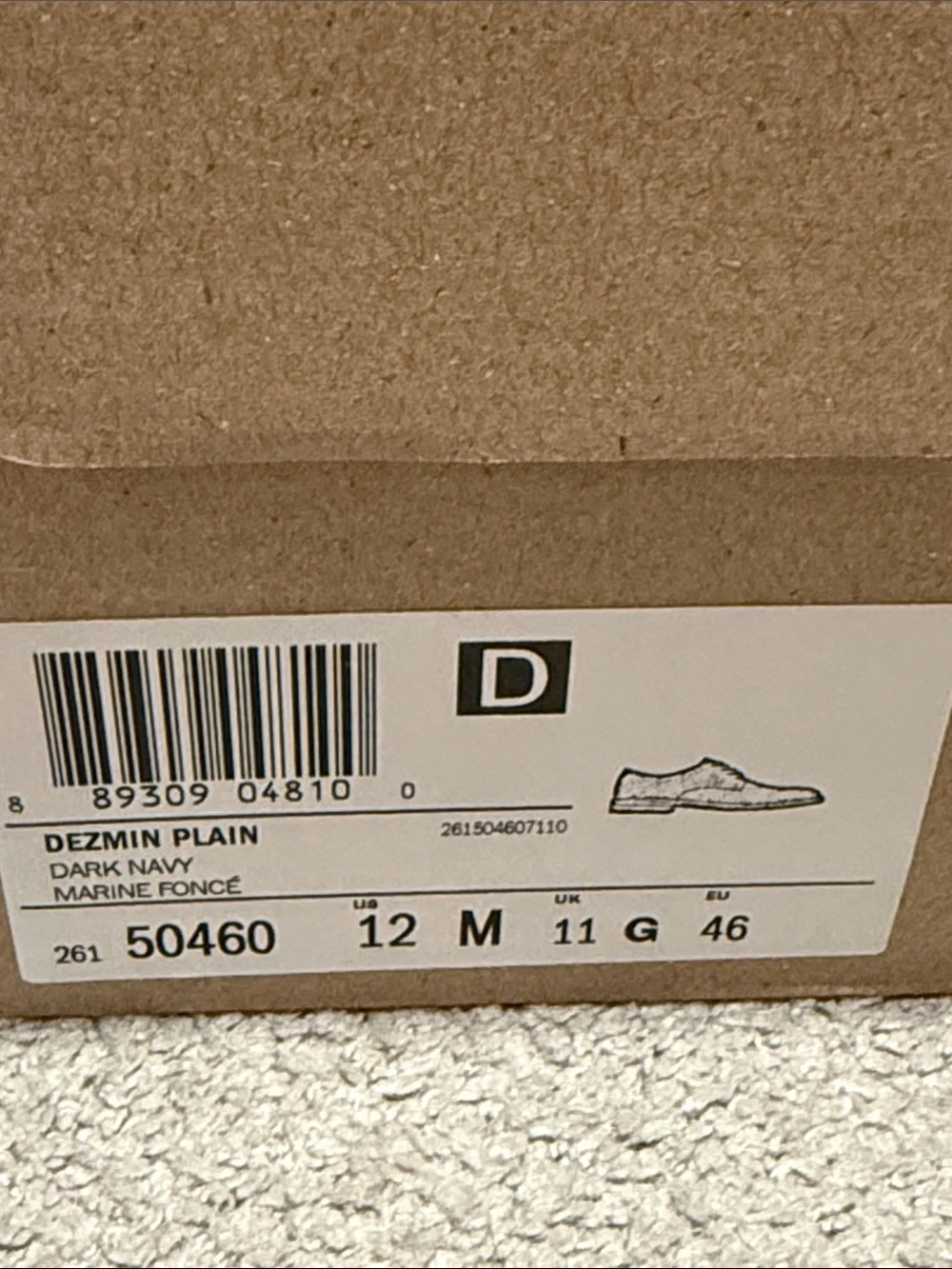 New Bostonian Commonwealth Dezmin Plain Toe Shoes Size 12 Dark Navy Blue